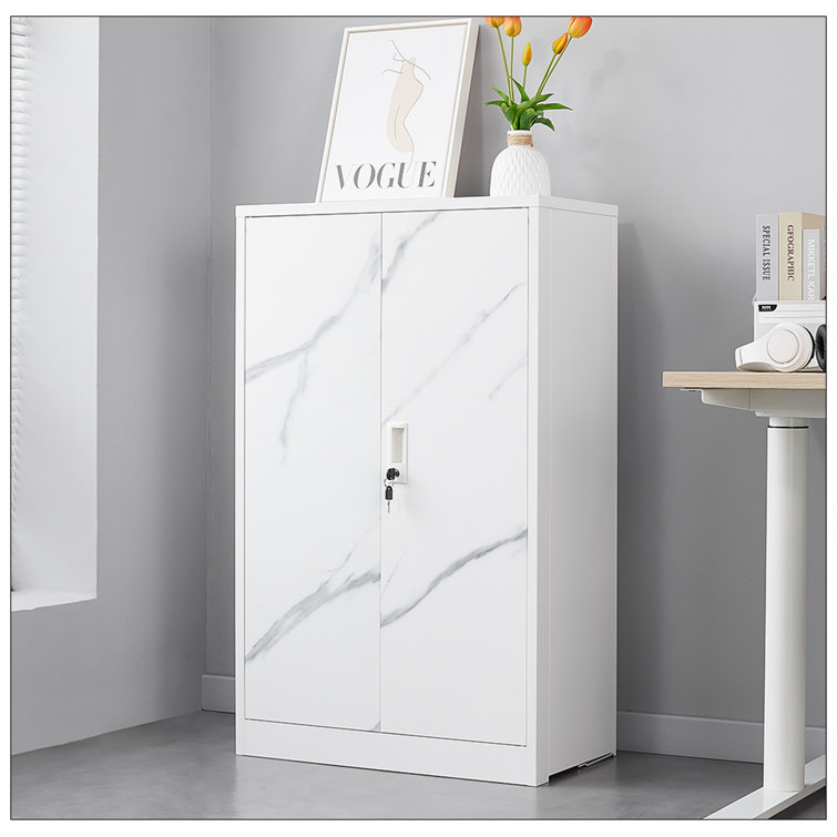 Wrought Studio Armoire de rangement en métal avec portes verrouillables